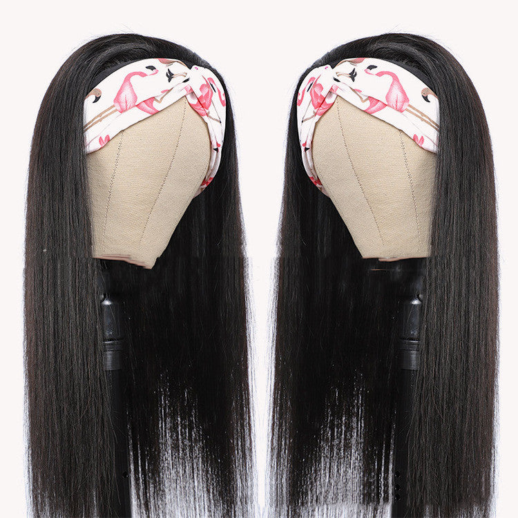 Human Hair Straightening Mechanism Headband Head Cover