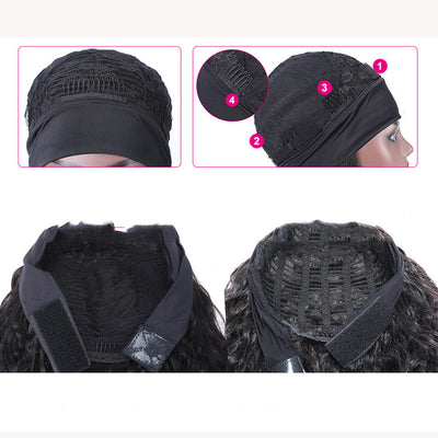 Human Hair Straightening Mechanism Headband Head Cover