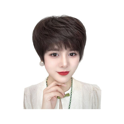 Short Hair Texture Wig Head Cover Human Hair
